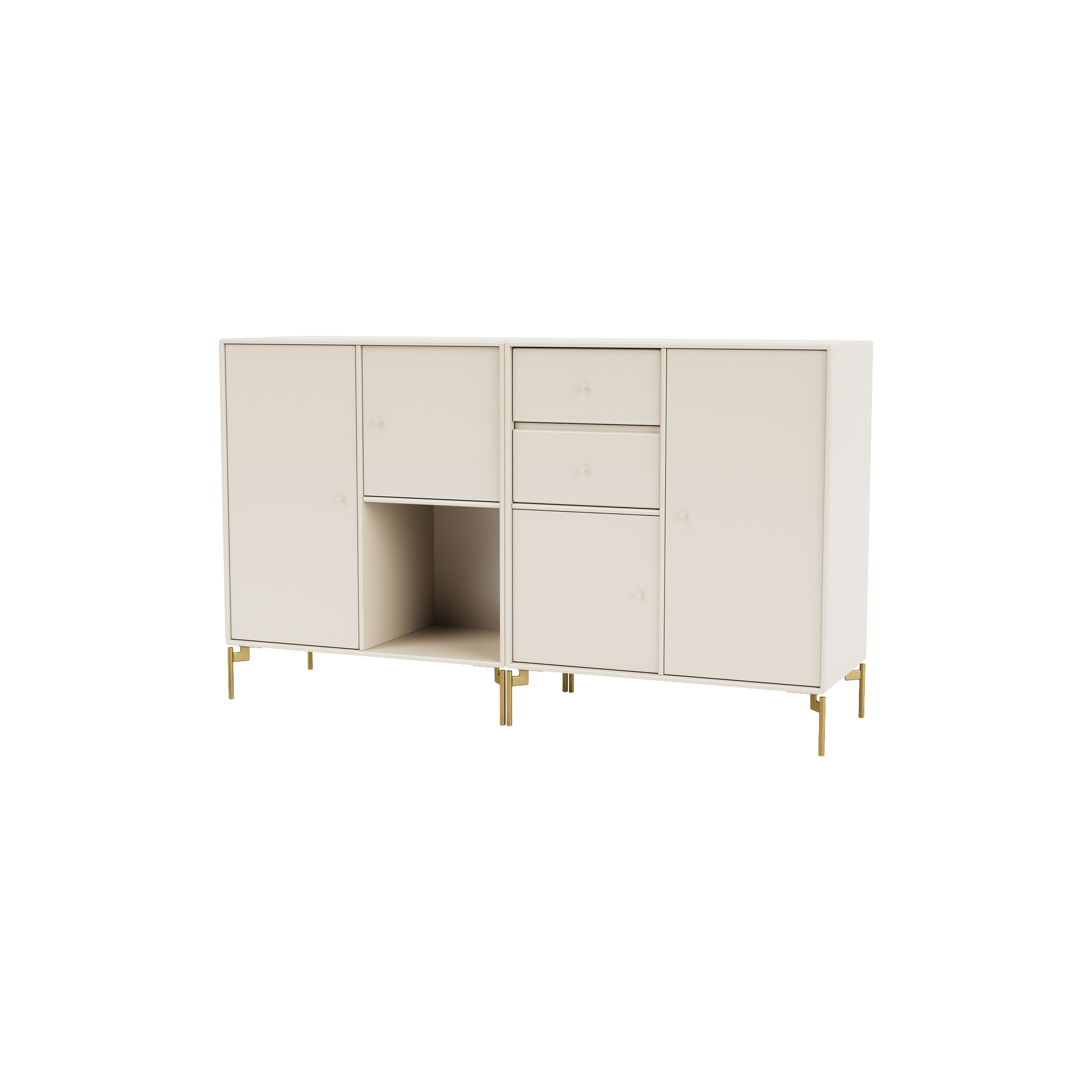 Couple Sideboard With Brass Legs, 158 Oat